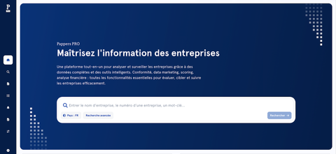 Aperçu de l'interface Pappers Pro