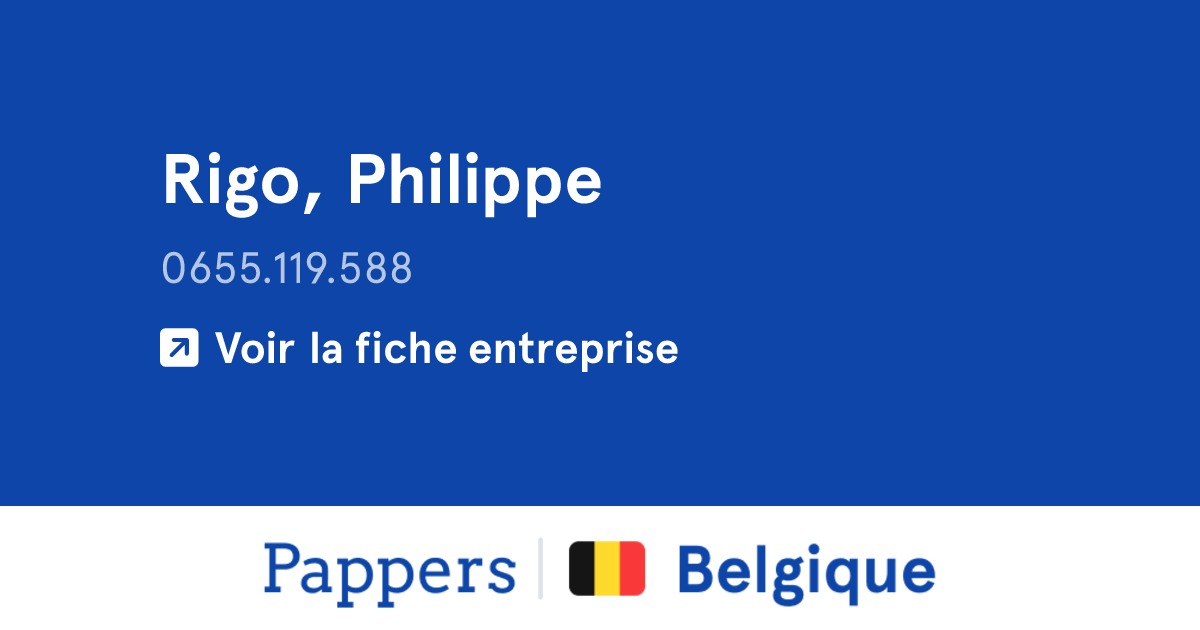 Rigo, Philippe (0655.119.588) : Chiffre d'affaires & dirigeants